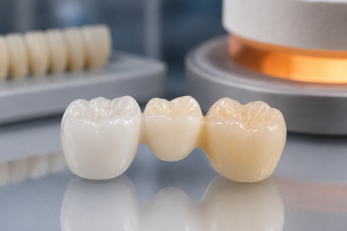 Why Do Different Units of an Aidite Zirconia Bridge Show Different Shades After Sintering