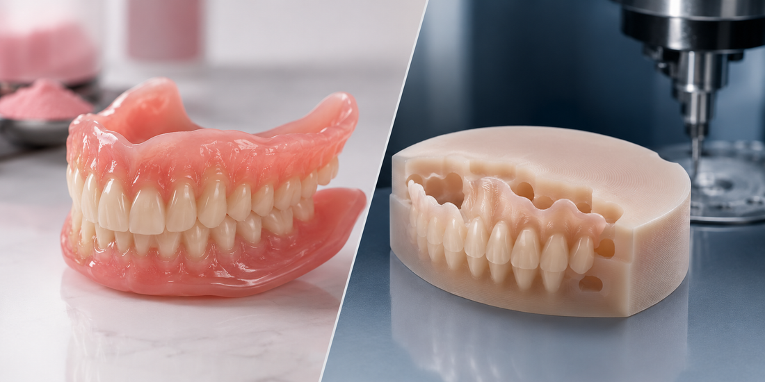What Is Key Denture Base Resin and How Does It Differ from Milled PMMA for Dentures?