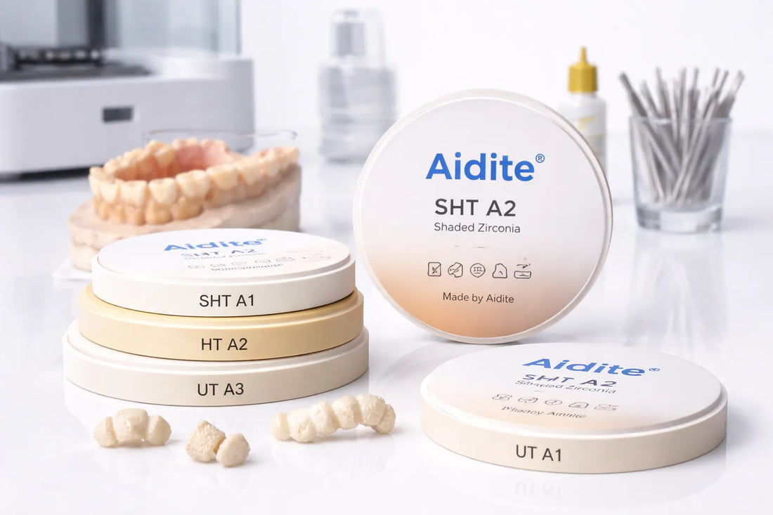 Aidite Shaded Zirconia Discs